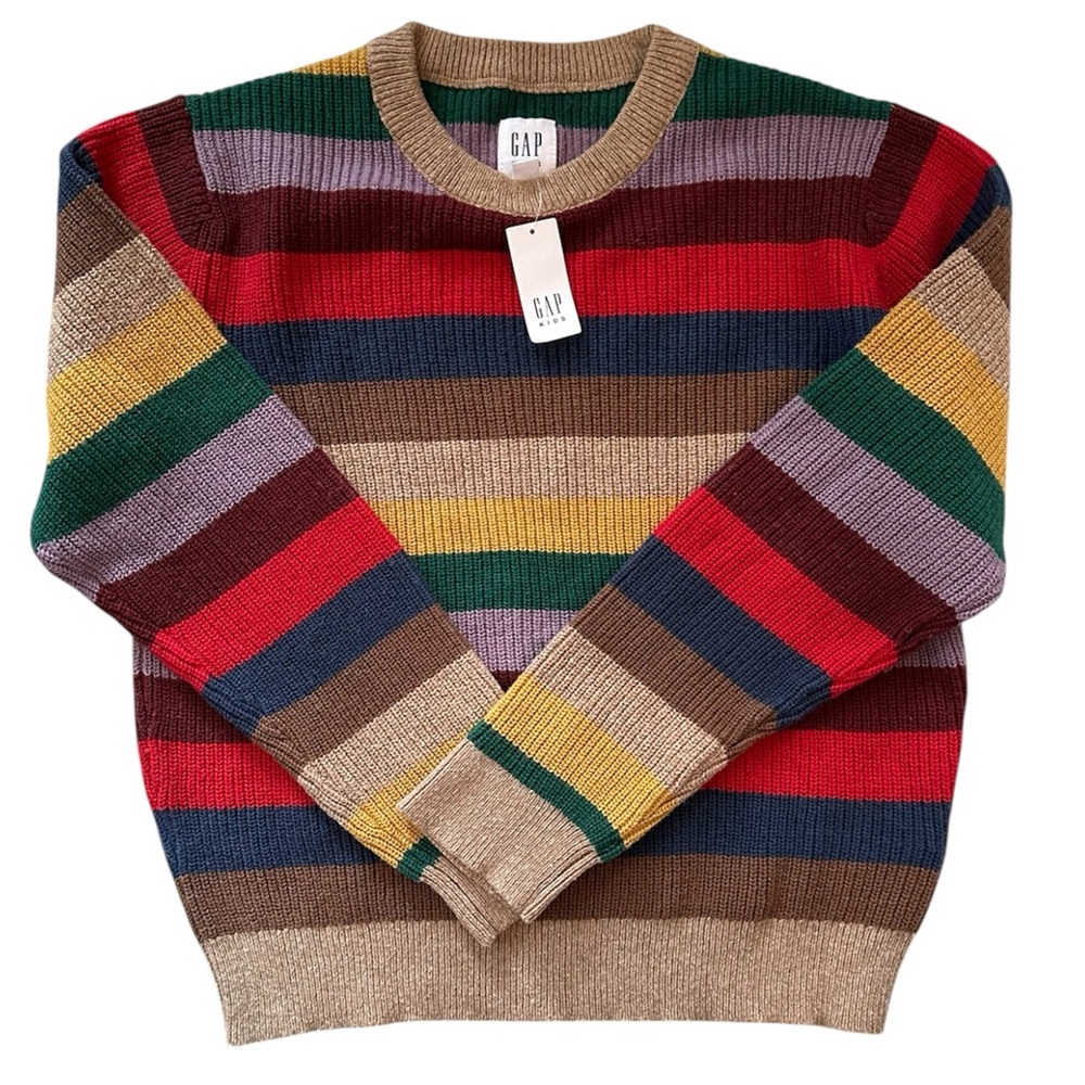GAP Boys Stripe Wool Blend Knit Sweater in Classic Stripes